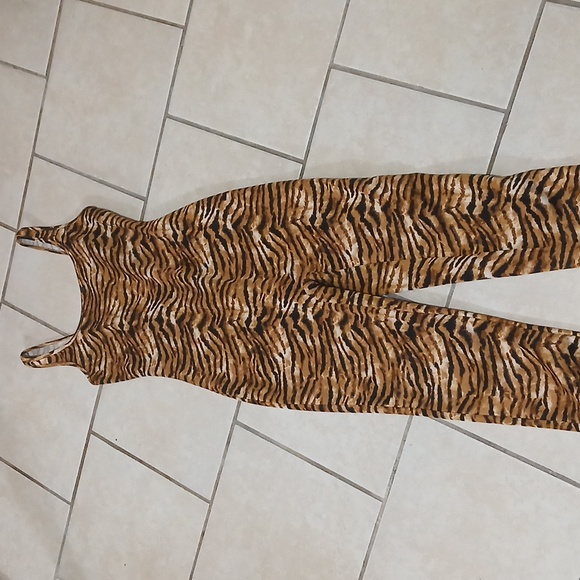AKIRA Womens Tiger Print Sleeveless Pants Jumpsuit - Picture 3 of 5